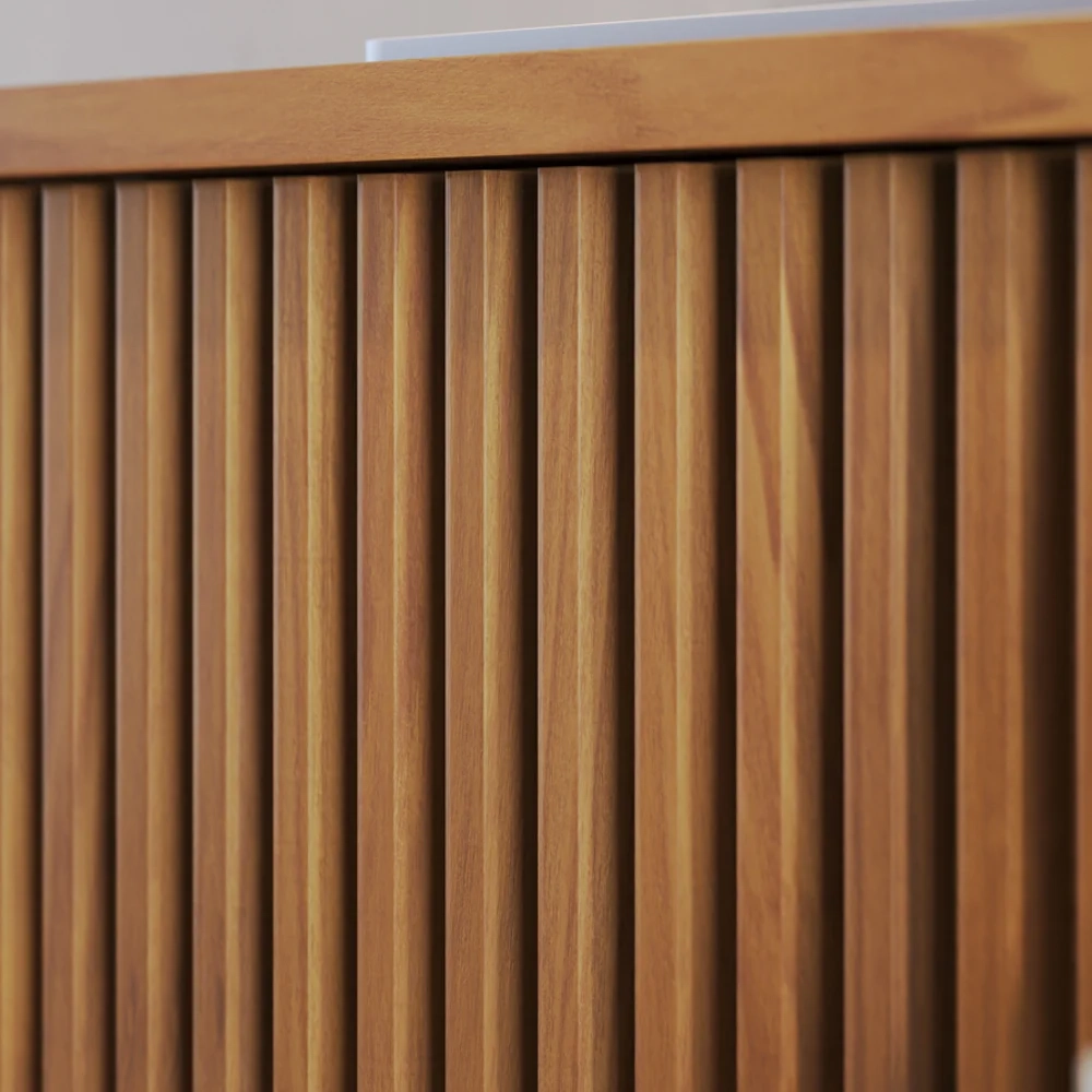 Painel para TV 75 Pol Chile e Rack Bancada Itália C05 Freijó/Off White Matte - Mpozenato