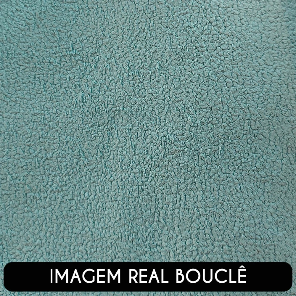 Poltrona Decorativa para Sala Industrial Kit 2 Kira Z08 Boucle Azul - Mpozenato