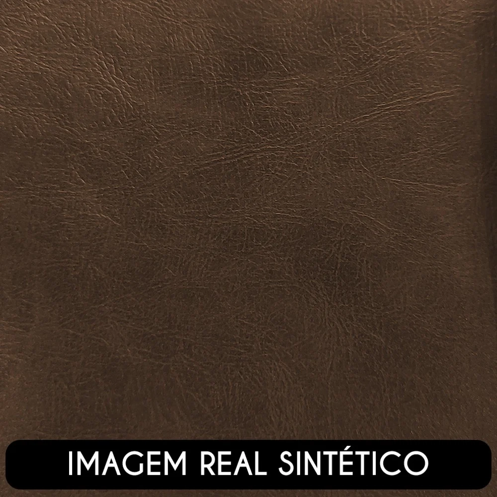 Poltrona Decorativa Industrial Kit 2 Kira Z08 Sintético Marrom Escuro - Mpozenato