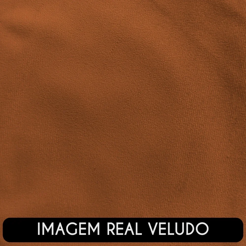 Poltrona Decorativa para Sala Industrial Kit 2 Kira Z08 Veludo Telha - Mpozenato