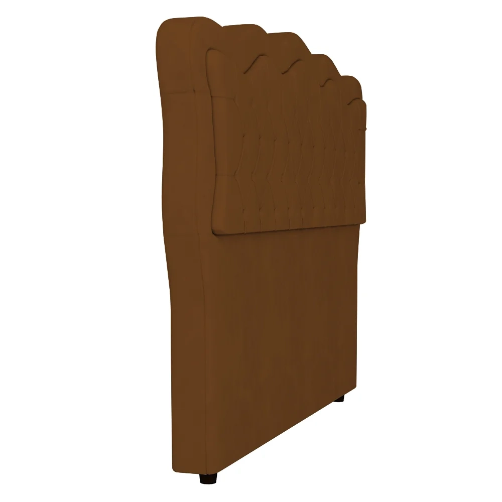 Cabeceira Casal Cama Box 140cm Oregon Z04 Veludo Terracota - Mpozenato