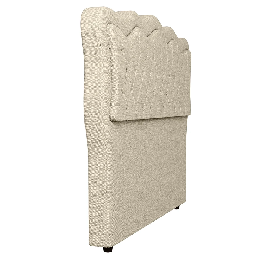 Cabeceira Casal Queen Cama Box 160cm Oregon Z04 Linho Bege - Mpozenato