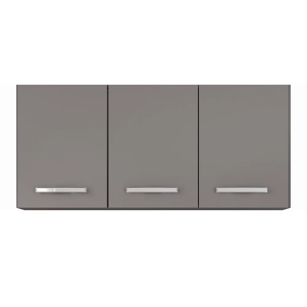 Armários de Cozinha Aéreo 3 Portas 120cm Kit 2 Honduras Cinza - Lumil