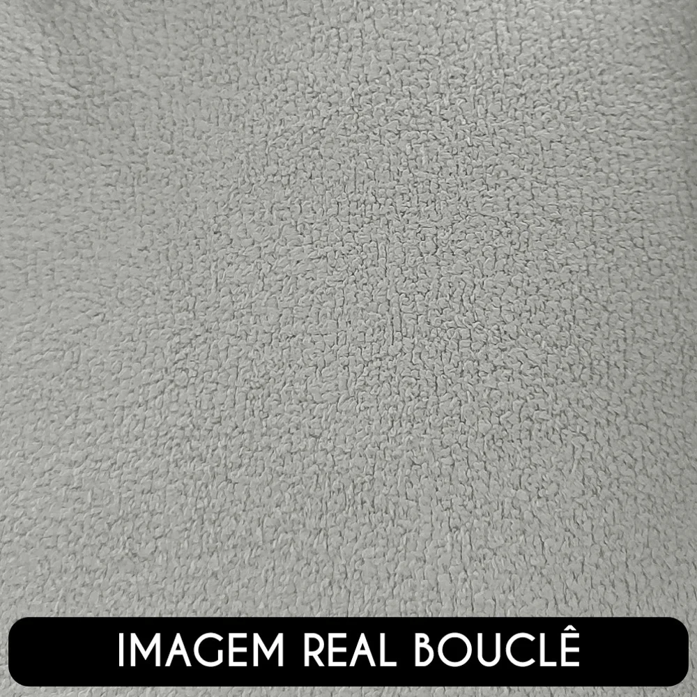 Poltrona Decorativa Orgânica para Sala Kit 2 Belarus Z08 Boucle Cinza Claro - Mpozenato