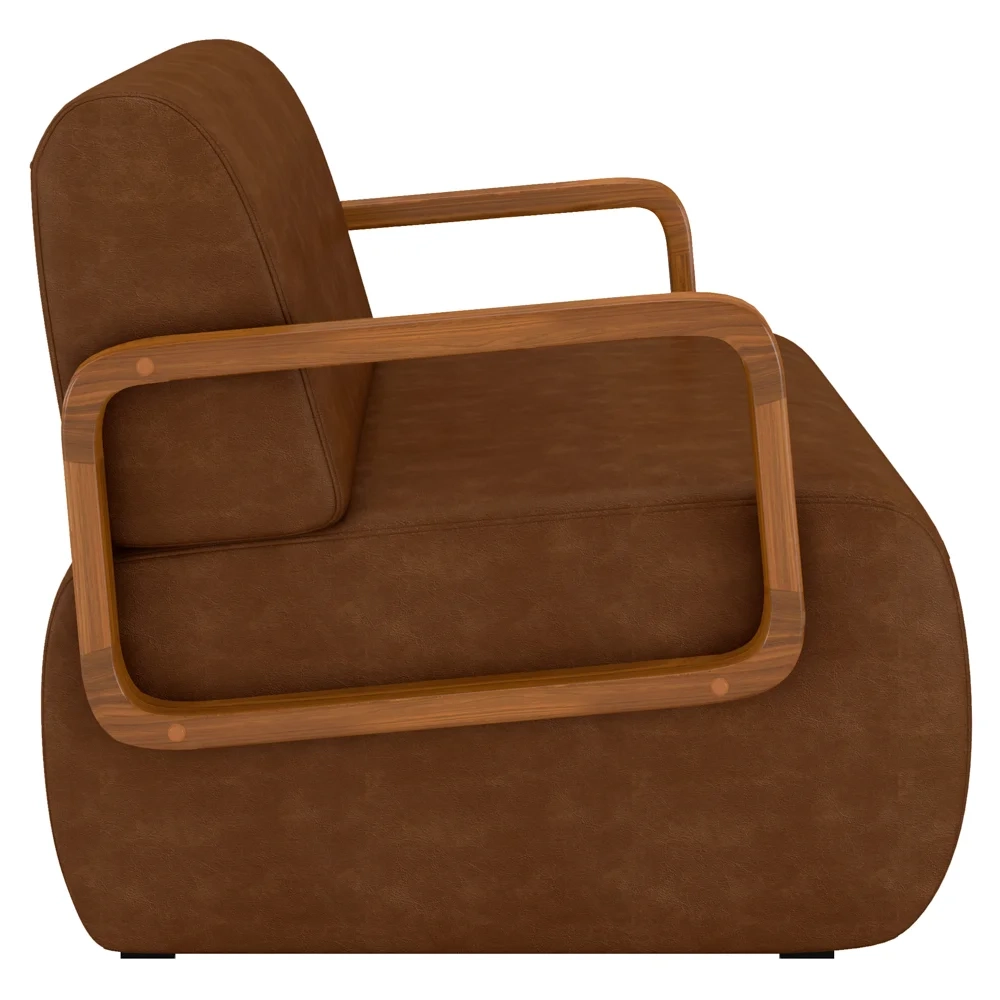 Poltrona Decorativa Orgânica para Sala Kit 2 Belarus Z08 Sintético Marrom - Mpozenato