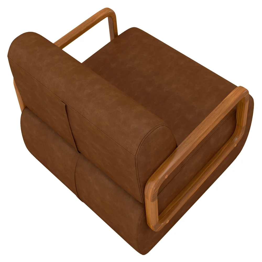 Poltrona Decorativa Orgânica para Sala Kit 2 Belarus Z08 Sintético Marrom - Mpozenato