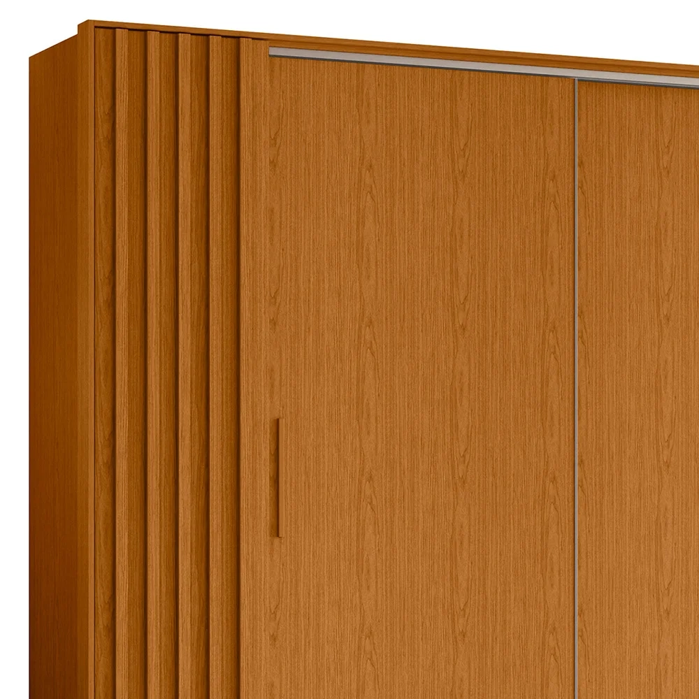 Guarda Roupa Casal 4 Portas 4 Gavetas Jacarandá Flex Cinamomo/Off White - Albatroz