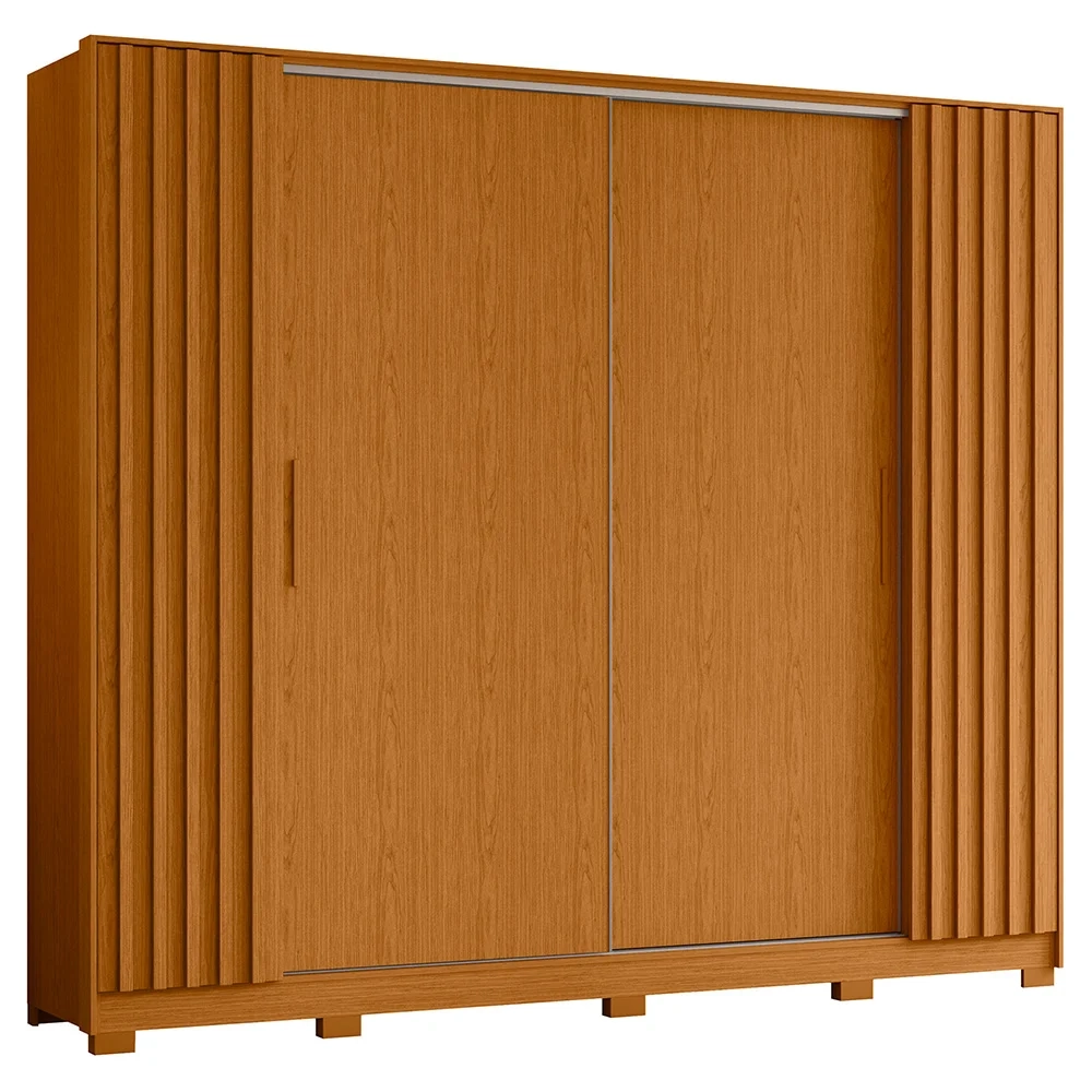 Guarda Roupa Casal 4 Portas 4 Gavetas Jacarandá Flex Cinamomo/Off White - Albatroz