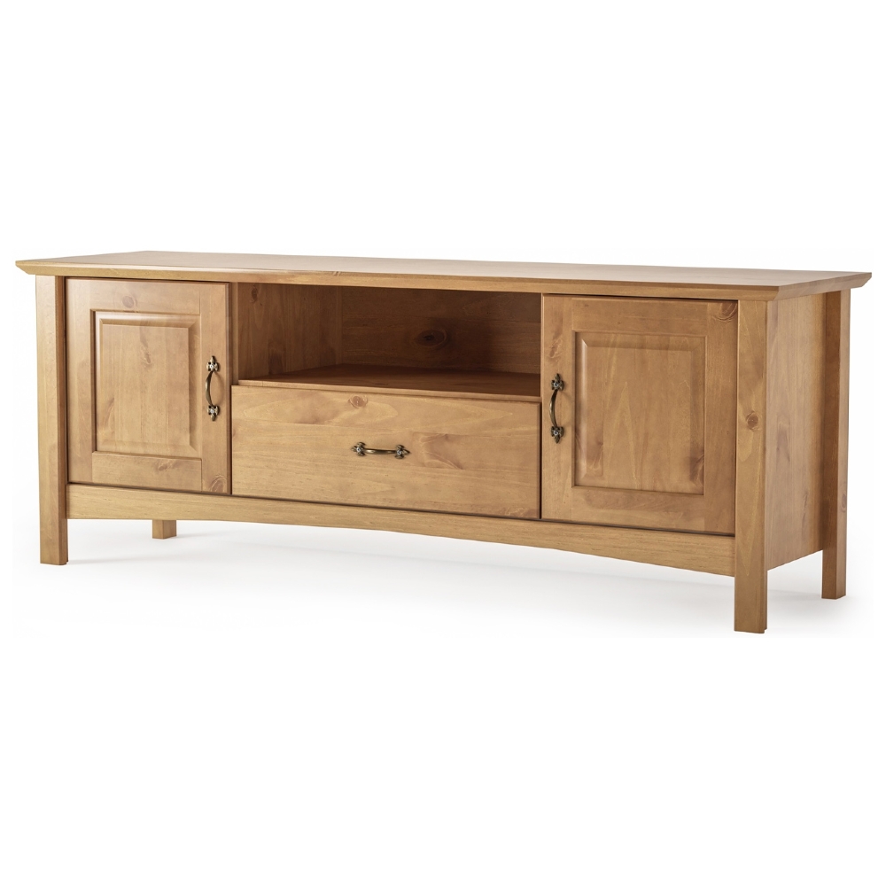 Rack TV 60 Pol 160cm Madeira 2 Portas Hazel Carvalho Z25    - Mpozenato