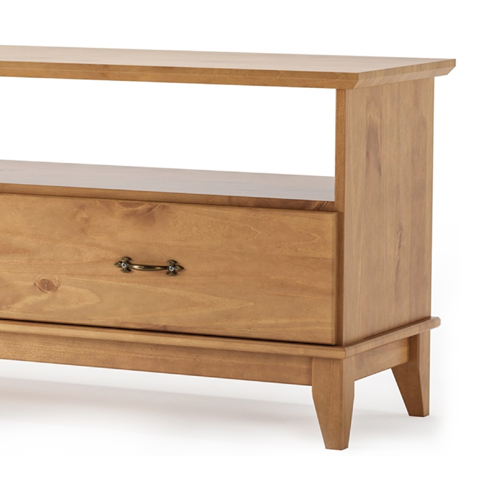 Rack TV 55 Pol 140cm Madeira 2 Gavetas Hazel Carvalho Z25   - Mpozenato