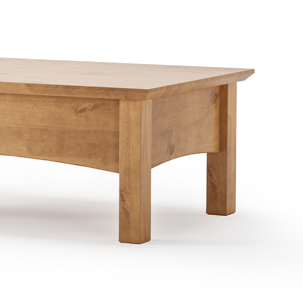 Mesa de Centro Para Sala Madeira Maciça Hazel Carvalho Z25  - Mpozenato