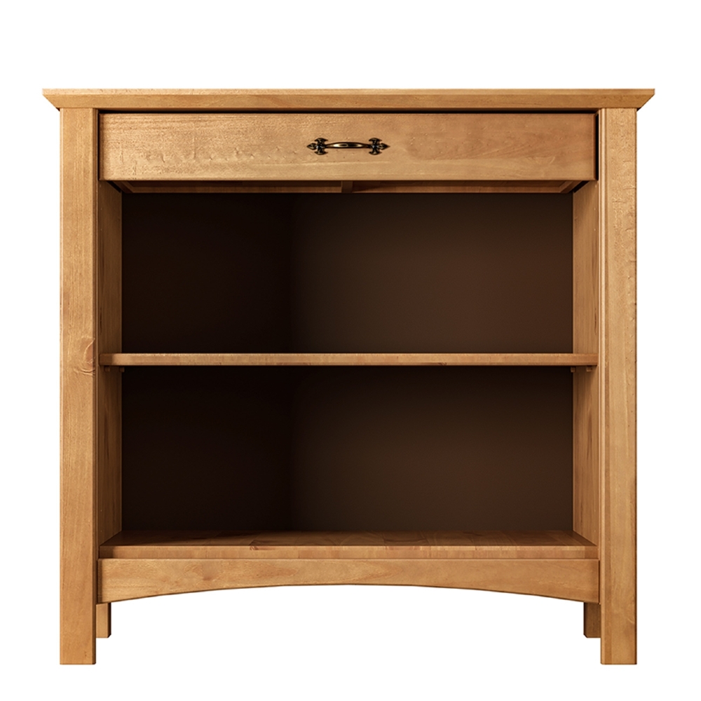 Aparador Buffet 93cm Madeira Maciça 2 Portas Hazel Carvalho Z25 - Mpozenato