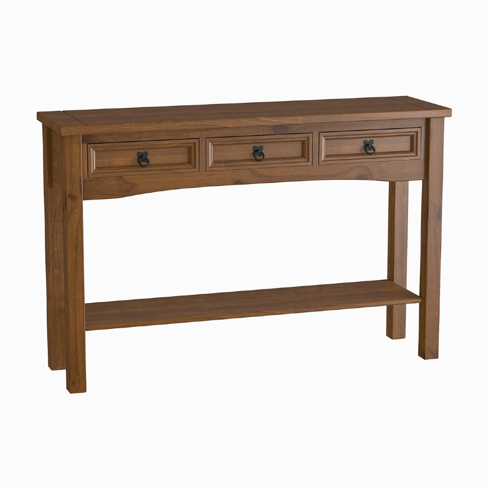 Aparador Sala de Estar 128cm Madeira 3 Gavetas Henry Imbuia Fosco Z25 - Mpozenato