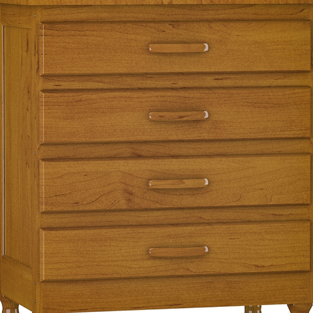 Cômoda Quarto 82cm Madeira Com Espelho 4 Gavetas Carl Imbuia Z25 - Mpozenato