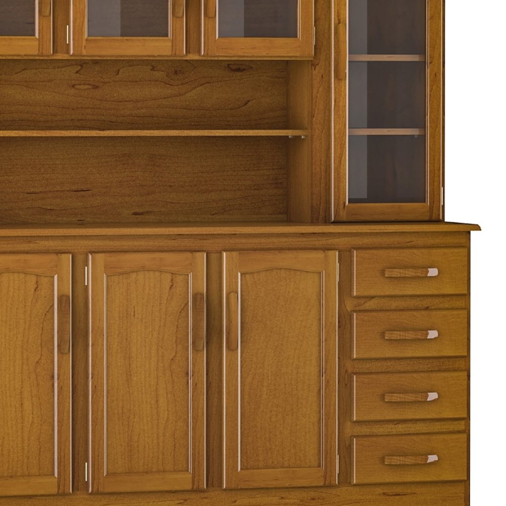 Armário Cozinha Compacta 159cm Madeira 7 Portas Daisy Imbuia Z25 - Mpozenato