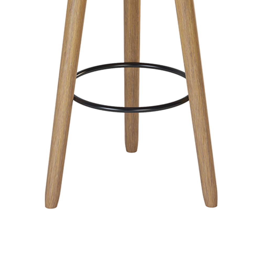 Banqueta Alta Estofada Pés Palito Hong Sintético Café S08   - Mpozenato