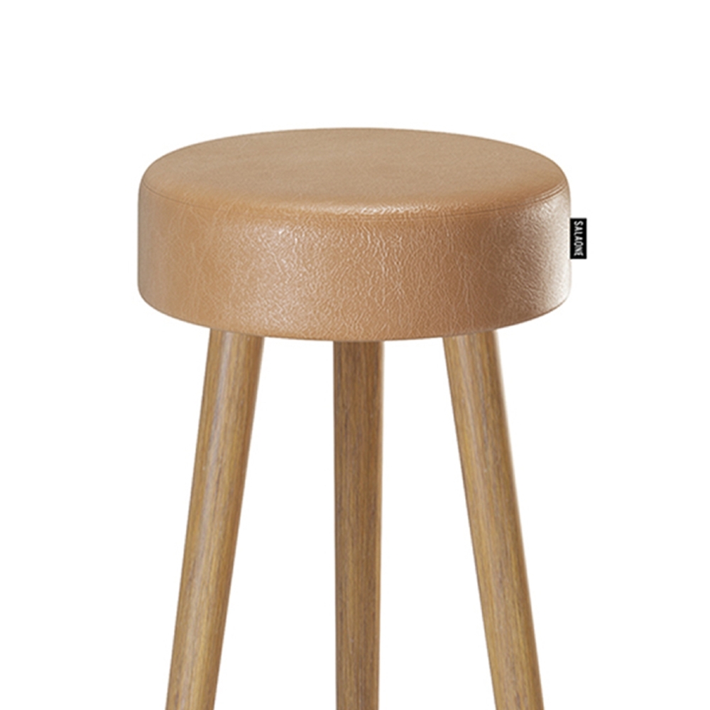 Banqueta Alta Estofada Pés Palito Kit 4 Hong Sintético Amarula S08 - Mpozenato