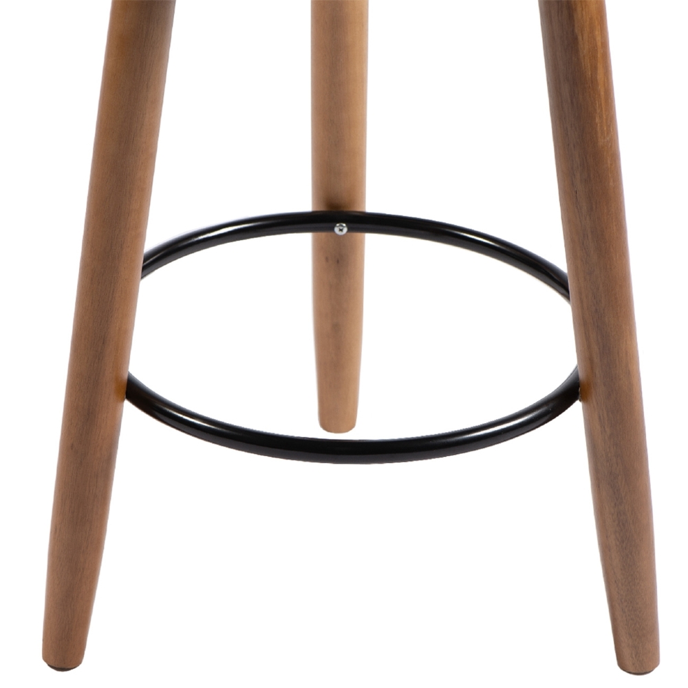 Banqueta Alta Estofada Pés Palito Kit 2 Tília Sintético Café S08 - Mpozenato