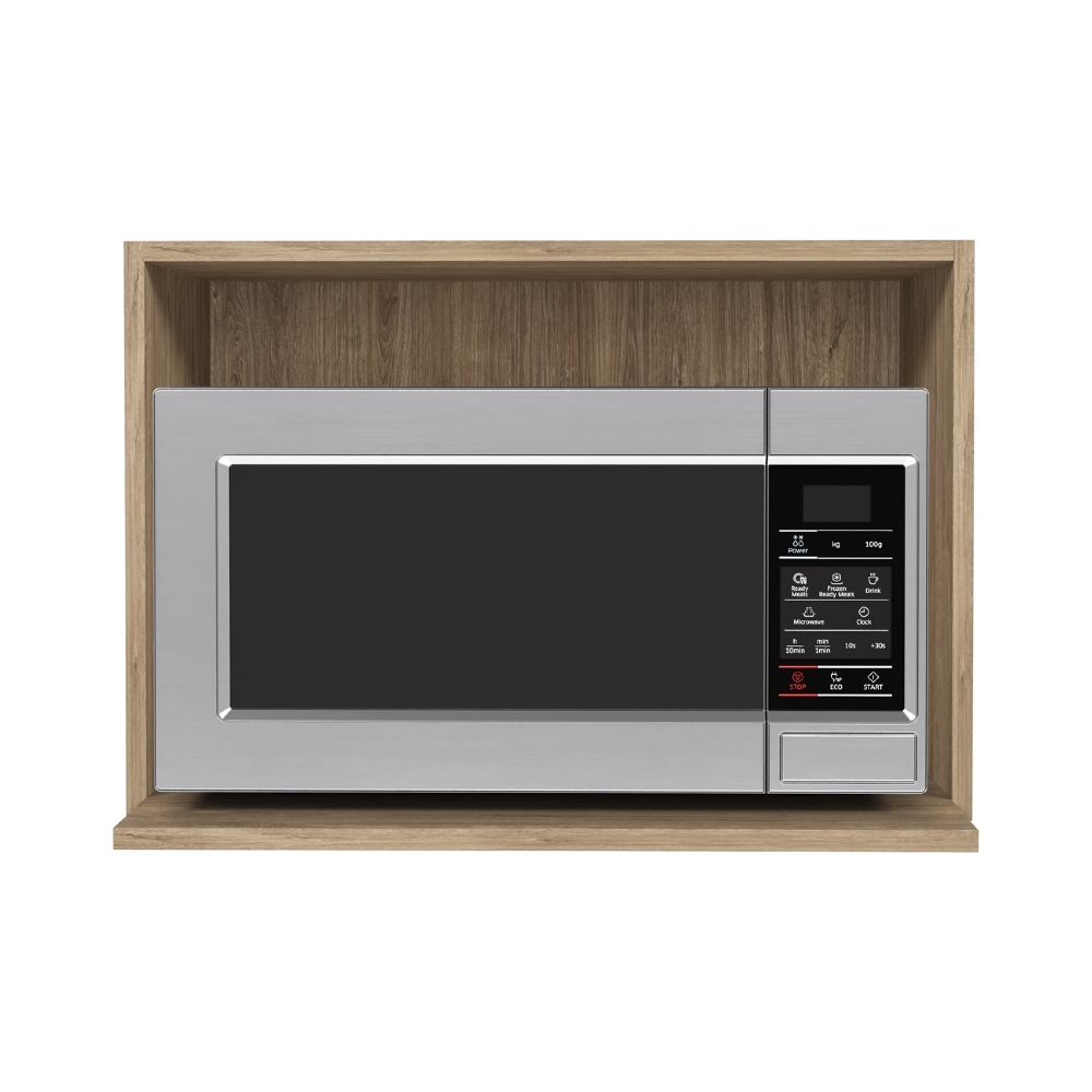 Suporte Microondas e Forno Elétrico Aéreo 60cm Itália Castanho - Lumil