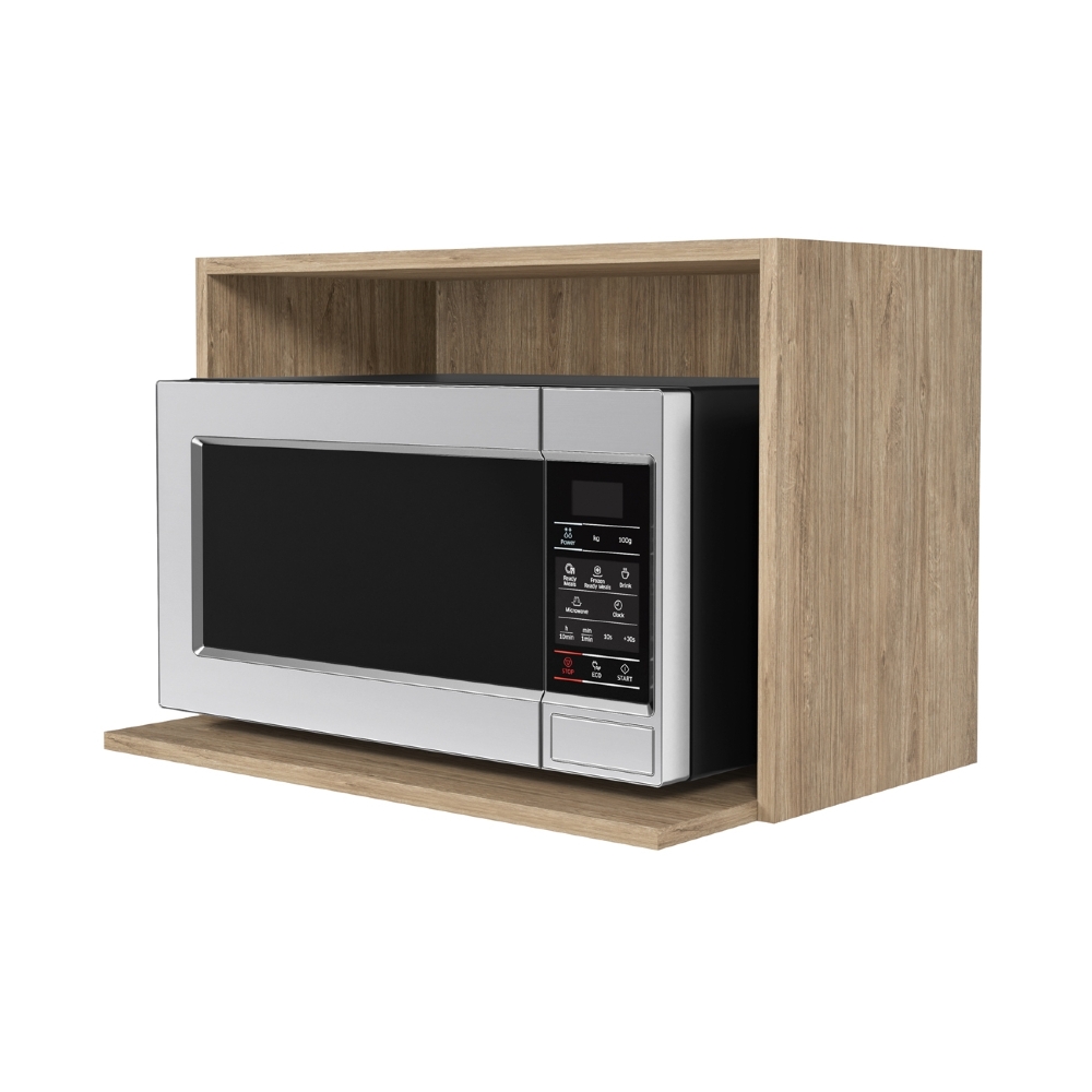 Suporte Microondas e Forno Elétrico Aéreo 60cm Itália Castanho - Lumil