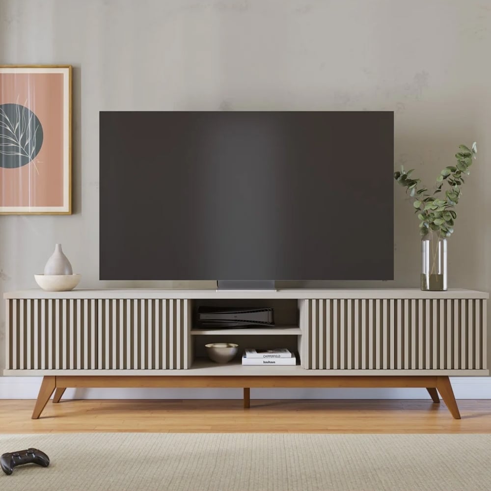 Rack Bancada Para TV 75 Pol. Martires C05 Off White - Mpozenato