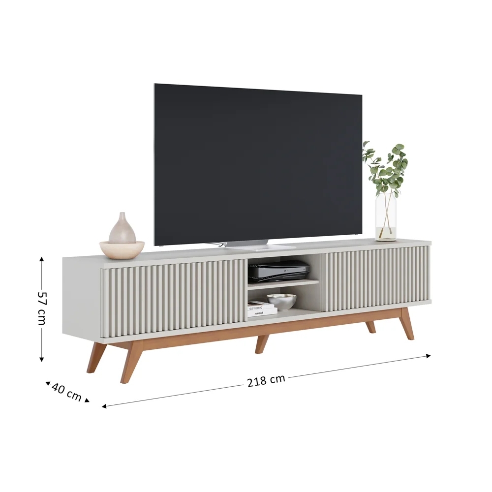 Rack Bancada Para TV 75 Pol. Martires C05 Off White - Mpozenato