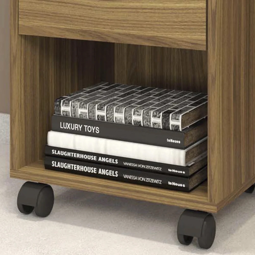 Gaveteiro Escritório 38cm 2 Gavetas e Nicho Una Mel C01 - Mpozenato