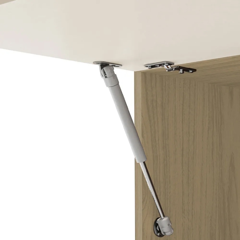 Armário de Cozinha 120cm com Aéreo 70cm Lina Z06 Vanilla/Freijó - Mpozenato