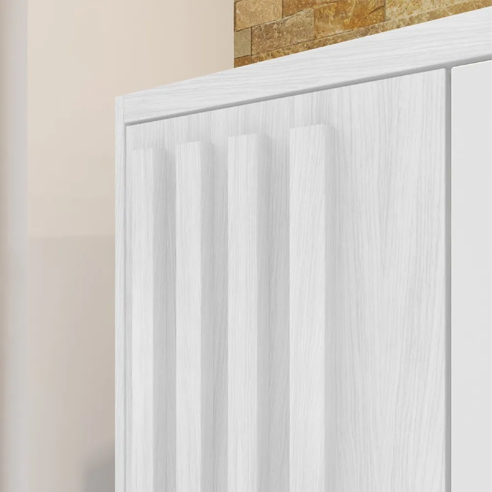 Armário para Escritório 2 Portas com Chave Versus Carvalho Branco/Branco - Incorplac