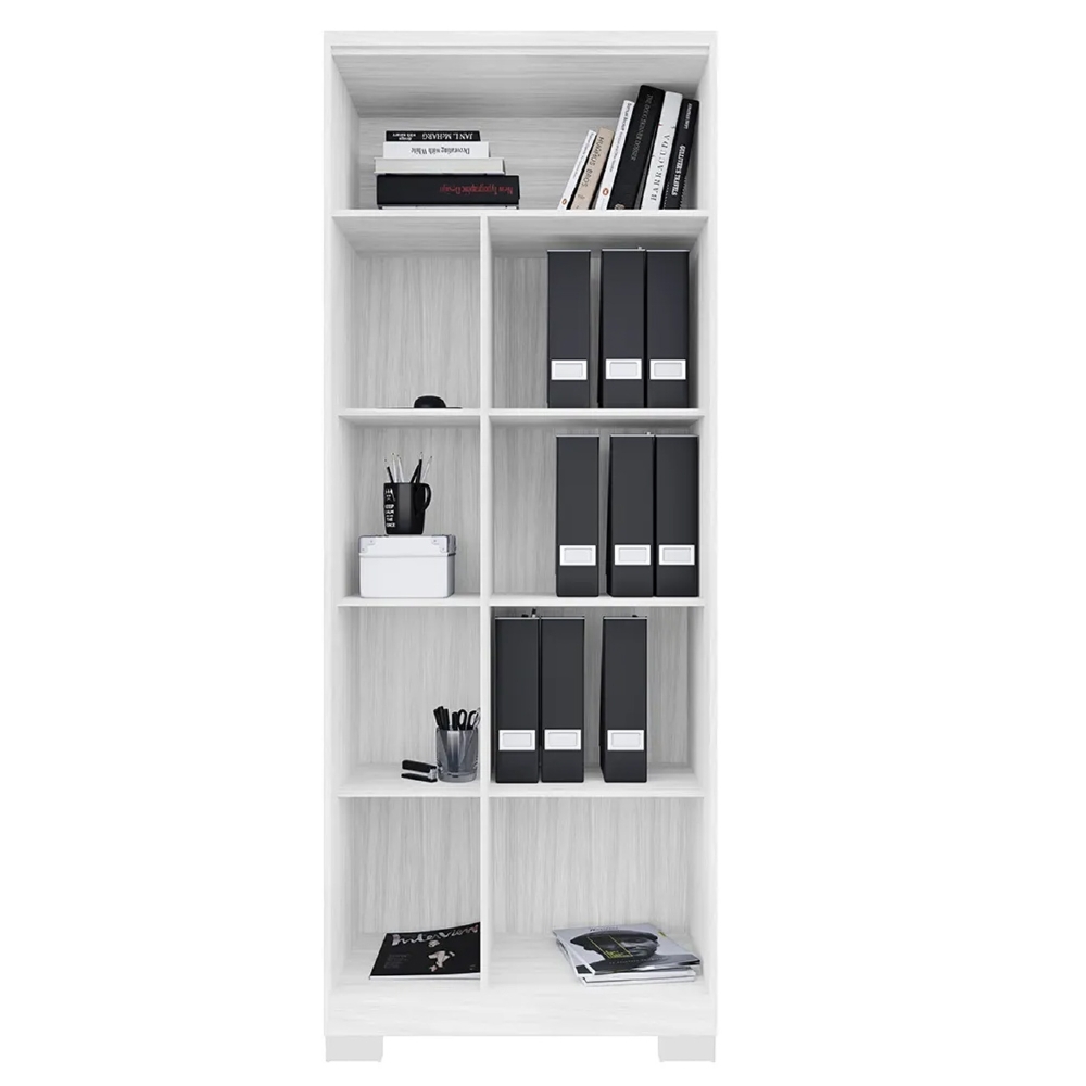 Armário para Escritório 2 Portas com Chave Versus Carvalho Branco/Branco - Incorplac