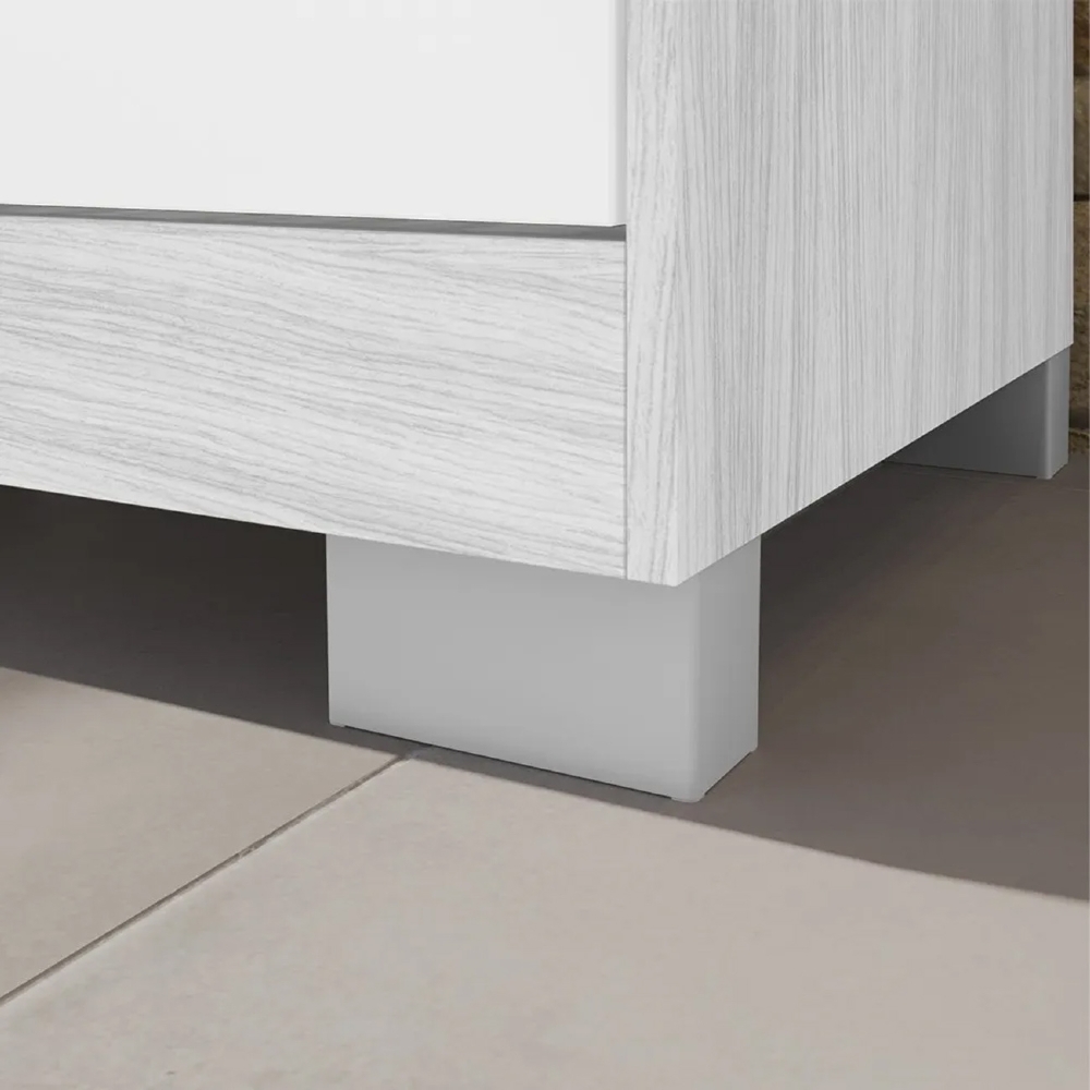 Armário para Escritório 2 Portas com Chave Versus Carvalho Branco/Branco - Incorplac