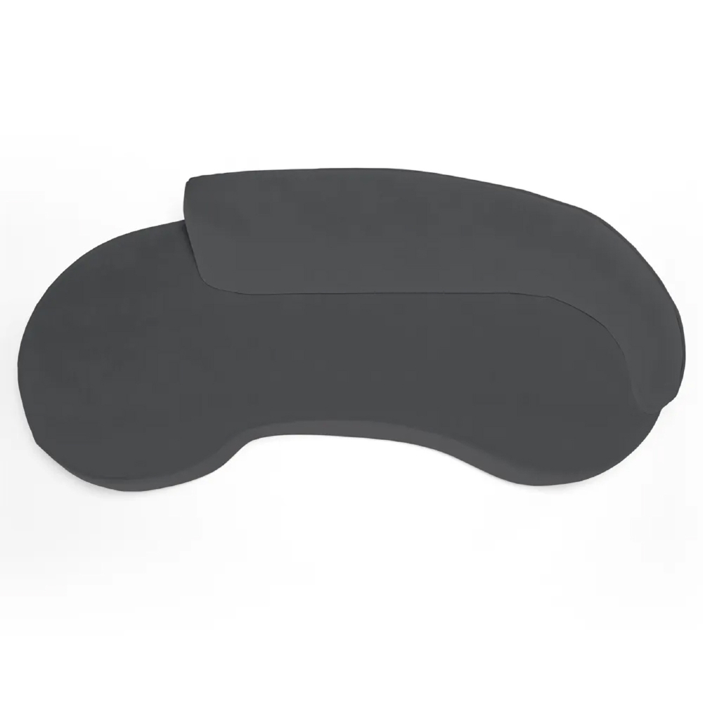 Sofá Living  4 Lugares 300cm Braço Direito Mozart D06 Veludo Cinza - Mpozenato