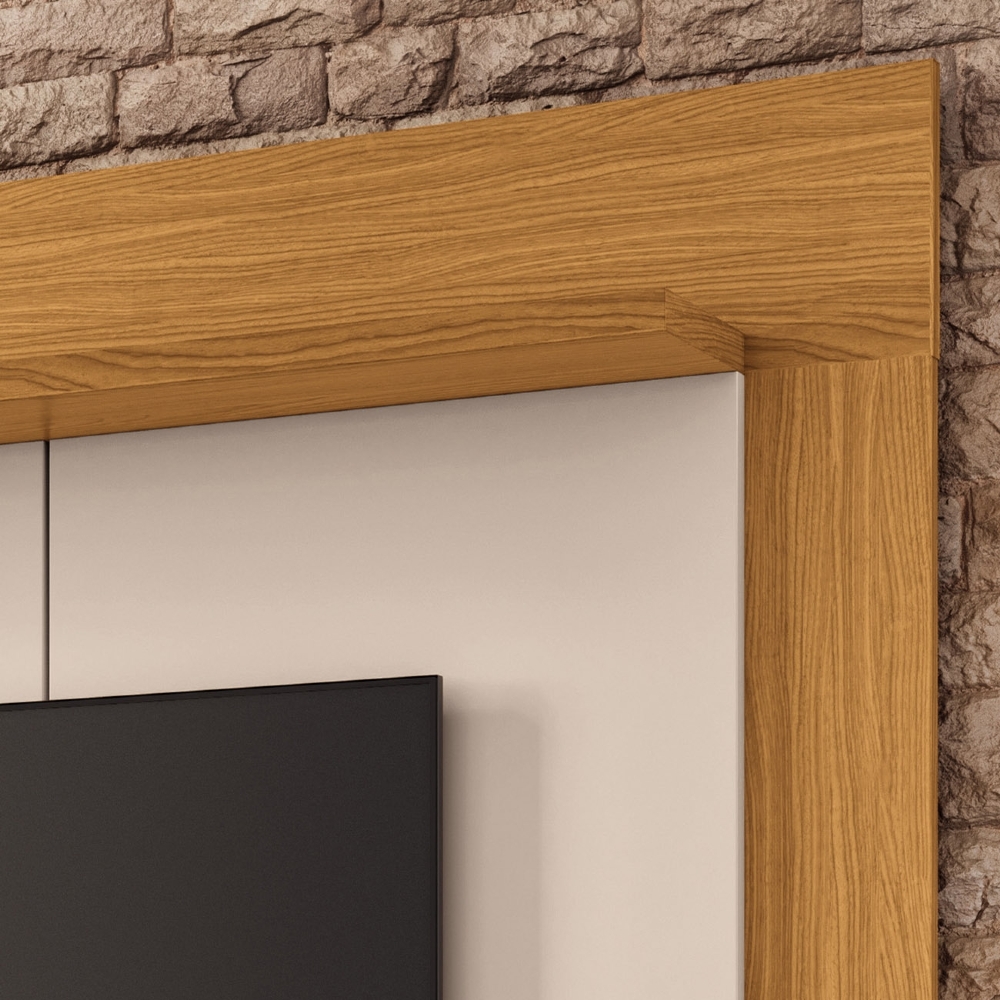 Painel TV 65 Pol 160cm Bancada Suspensa Zenith Off/Cinamomo - HB Móveis