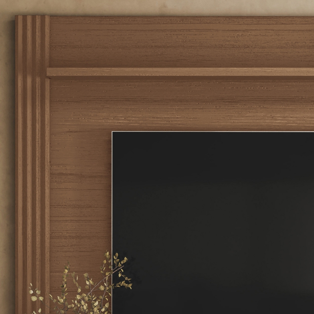 Painel TV 65 Pol 181cm Bancada Suspensa Astor Castanho/Off - HB Móveis