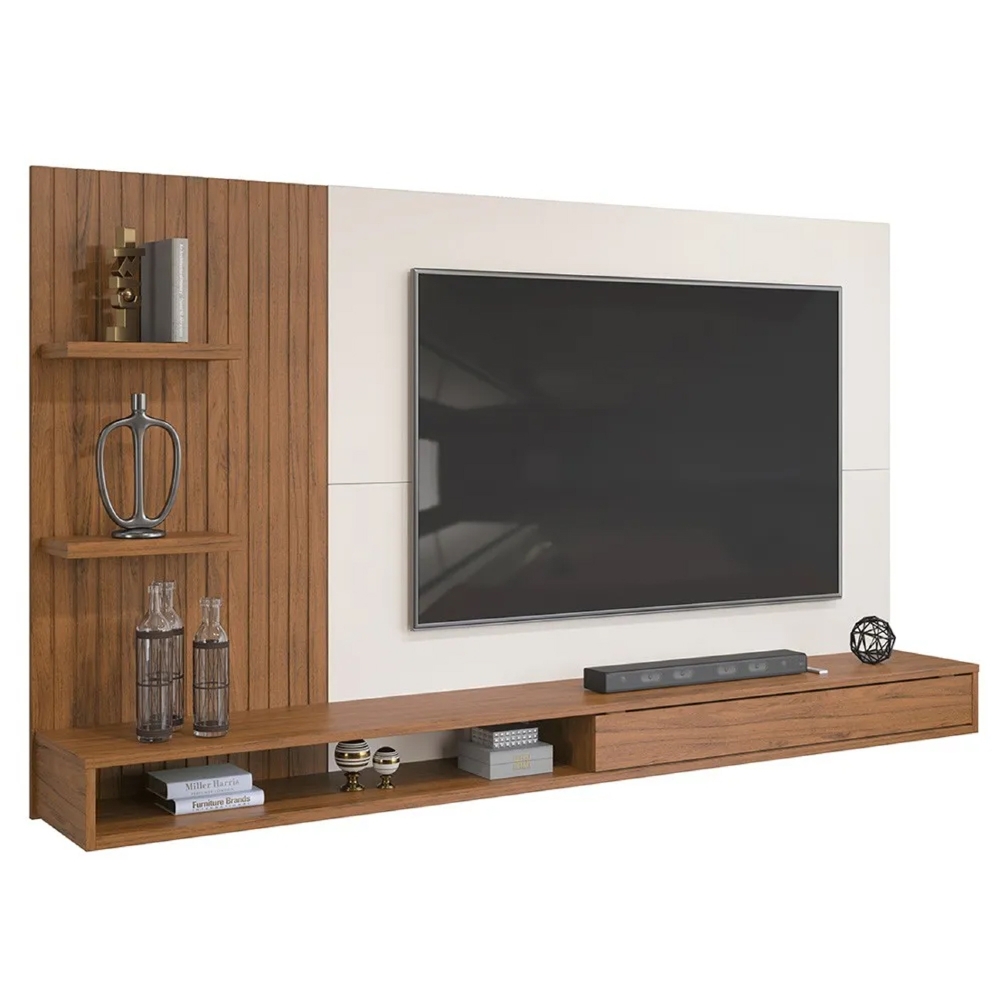 Painel Para Tv Até 60 Polegadas Bento D04 Freijó/Off White - Mpozenato