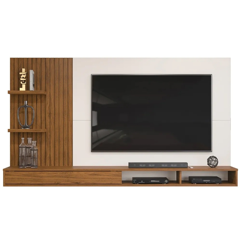Painel Para Tv Até 60 Polegadas Bento D04 Freijó/Off White - Mpozenato