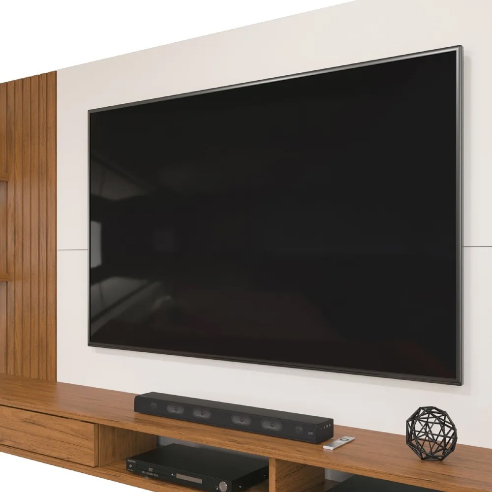 Painel Para Tv Até 60 Polegadas Bento D04 Freijó/Off White - Mpozenato