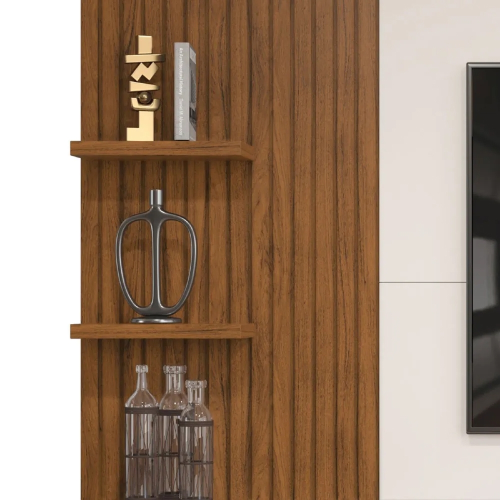 Painel Para Tv Até 60 Polegadas Bento D04 Freijó/Off White - Mpozenato