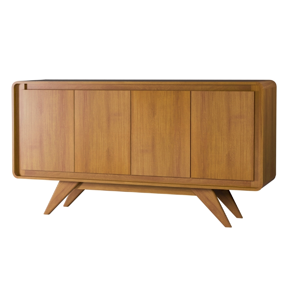 Buffet Aparador 160cm 4 Portas Orgânico Cecy Nature Z56     - Mpozenato