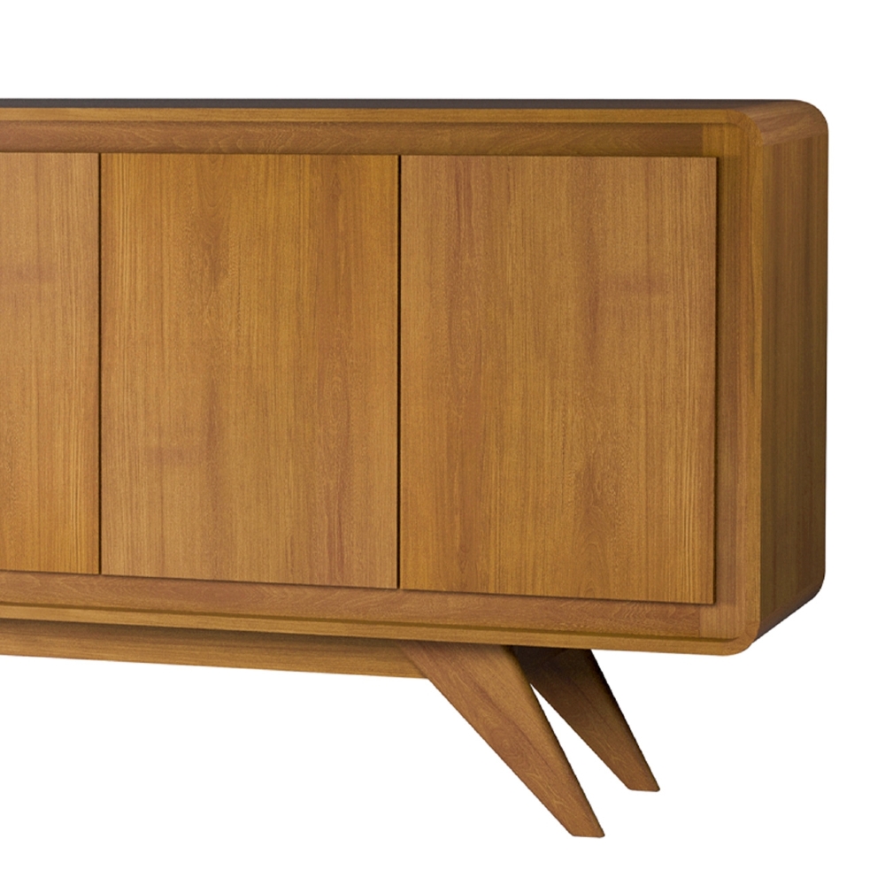 Buffet Aparador 160cm 4 Portas Orgânico Cecy Nature Z56     - Mpozenato