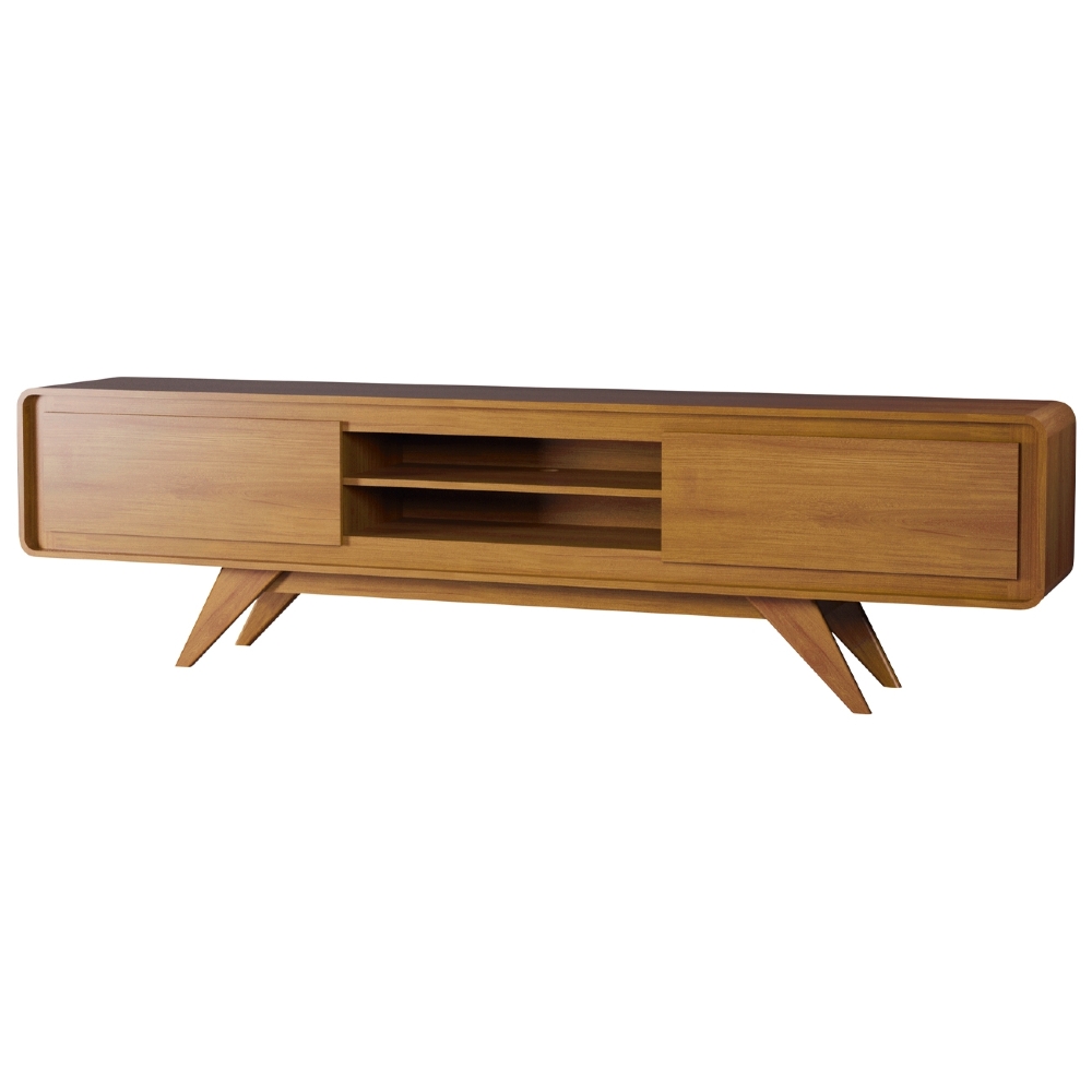 Rack TV 75 Pol 220cm Orgânico 2 Portas Cecy Nature Z56      - Mpozenato