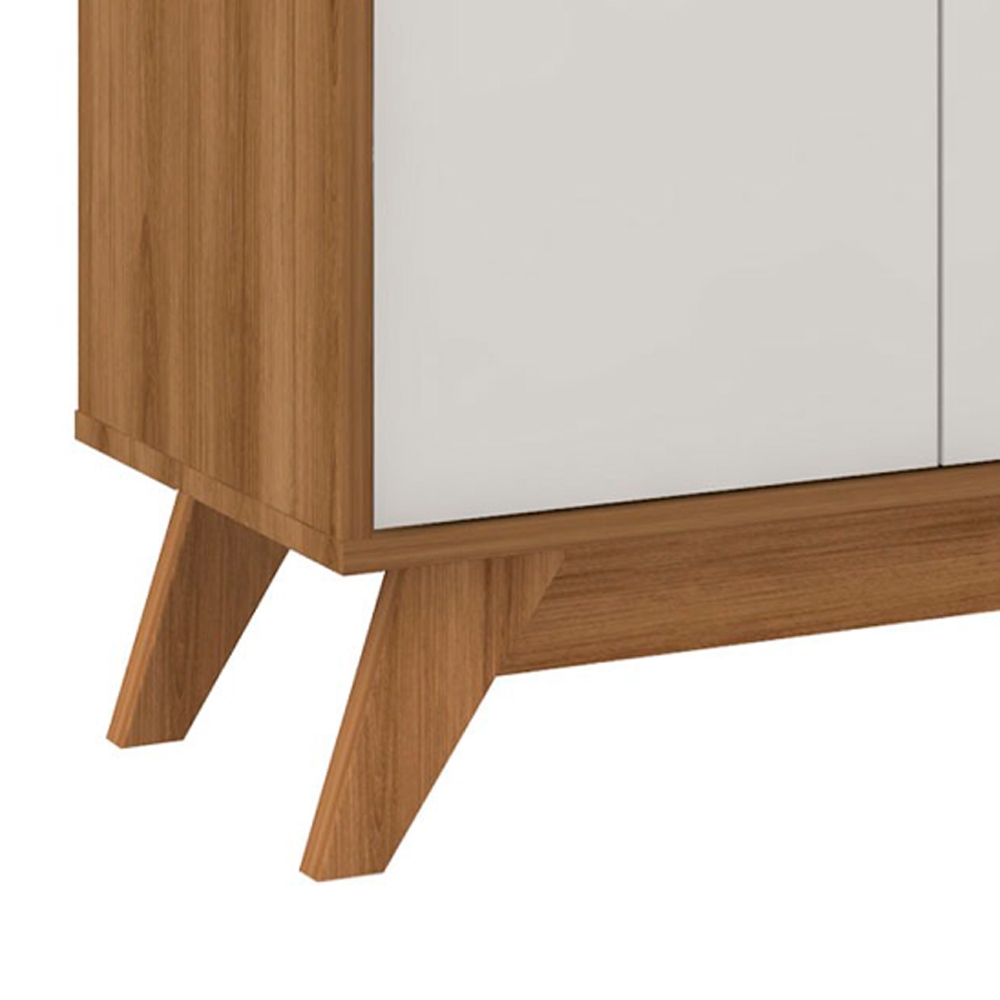 Buffet Aparador 65cm 2 Portas Orgânico Marlo Nature/Off Z56 - Mpozenato