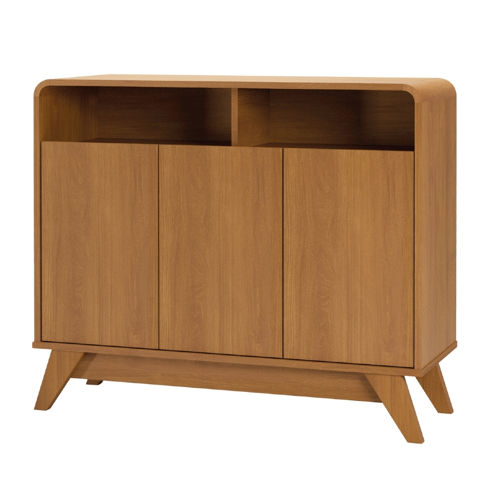Buffet Aparador 95cm 3 Portas Orgânico Marlo Nature Z56     - Mpozenato