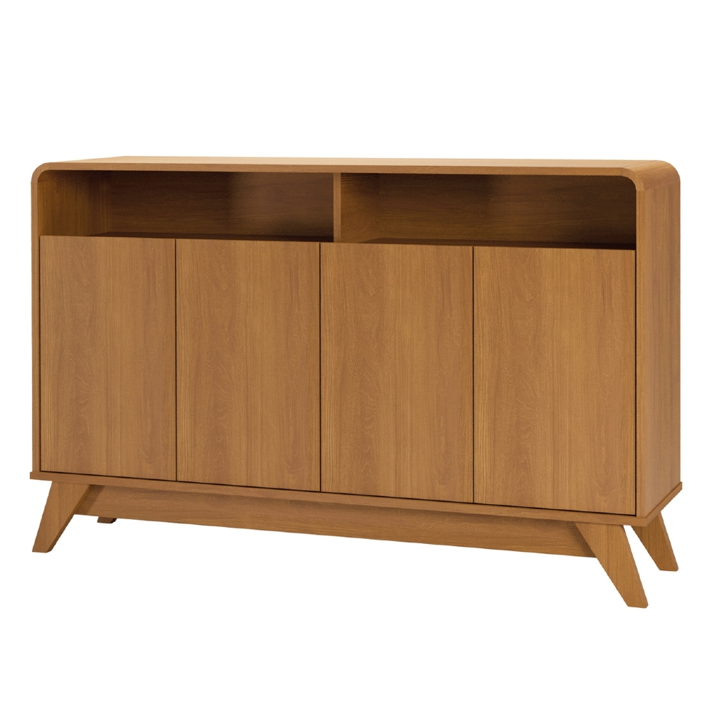 Buffet Aparador 125cm 4 Portas Orgânico Marlo Nature Z56 - Mpozenato