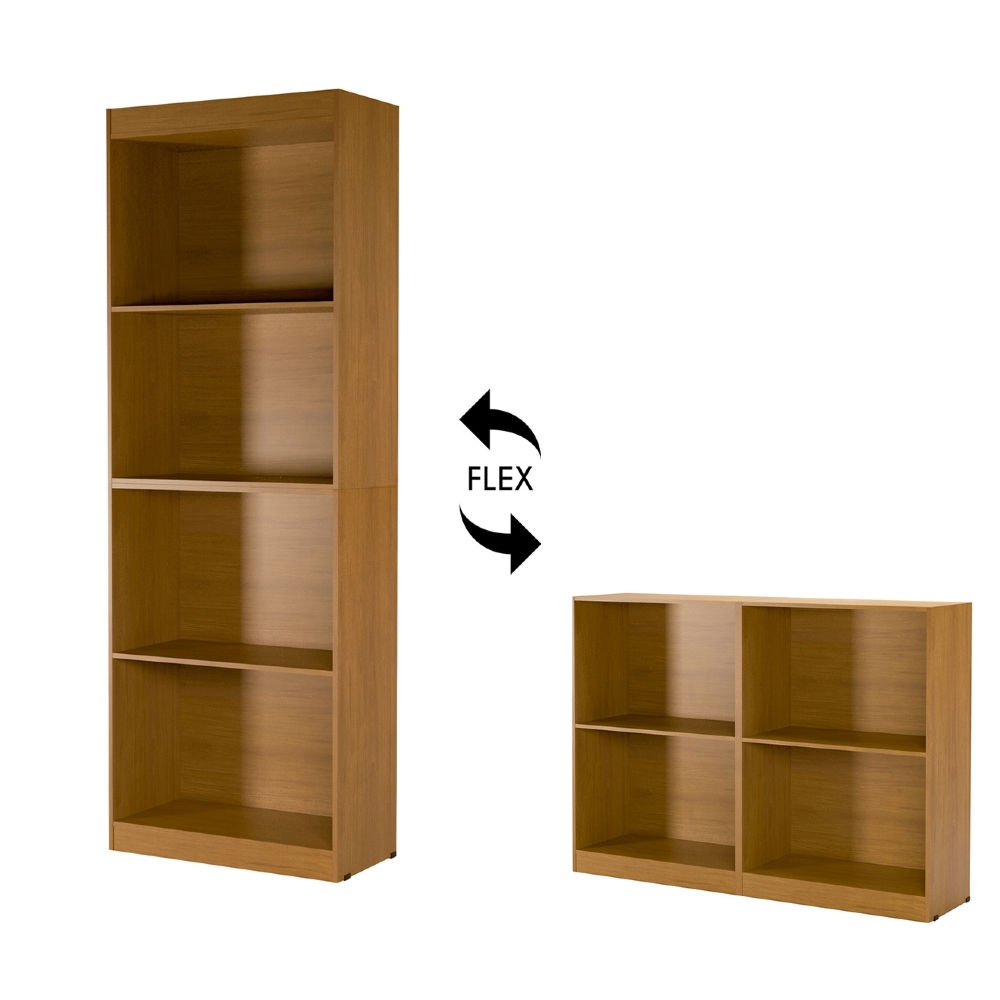 Estante Livreiro Bipartida 63cm Com Prateleiras Form Nature Z56 - Mpozenato