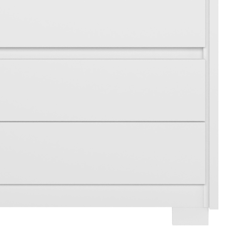 Cômoda Quarto 79cm 6 Gavetas Ayron Branco A02 - Mpozenato