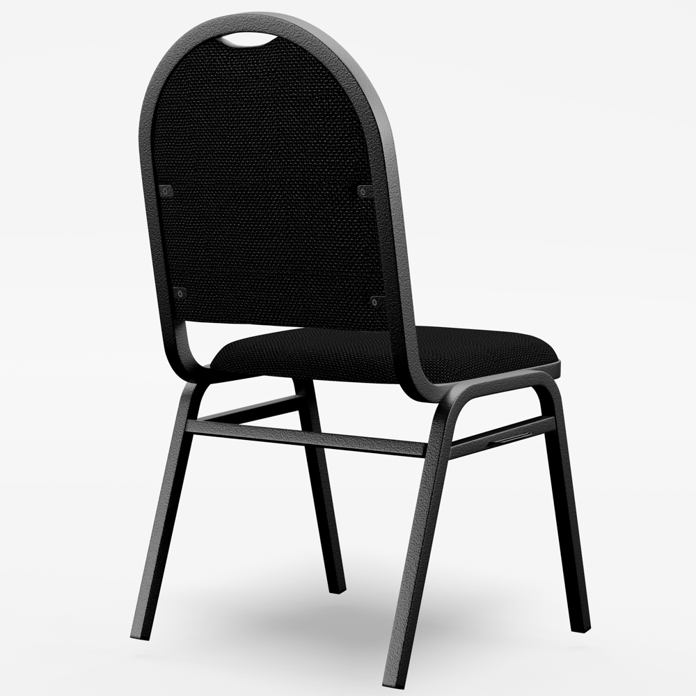 Cadeira Hoteleira Auditório Empilhável Linho Z33 Preto - Mpozenato