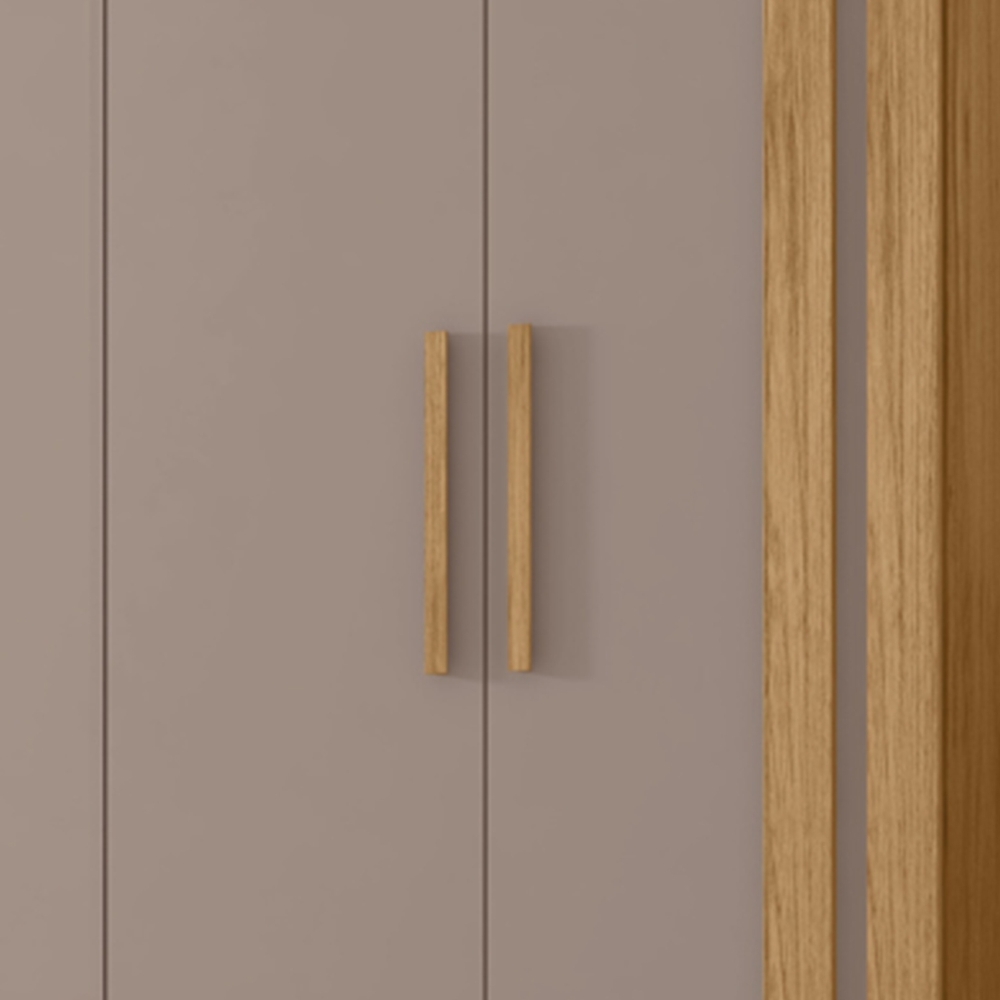 Guarda Roupa Casal 230cm Com 6 Portas Brasid Mel/Cacao C01 - Mpozenato