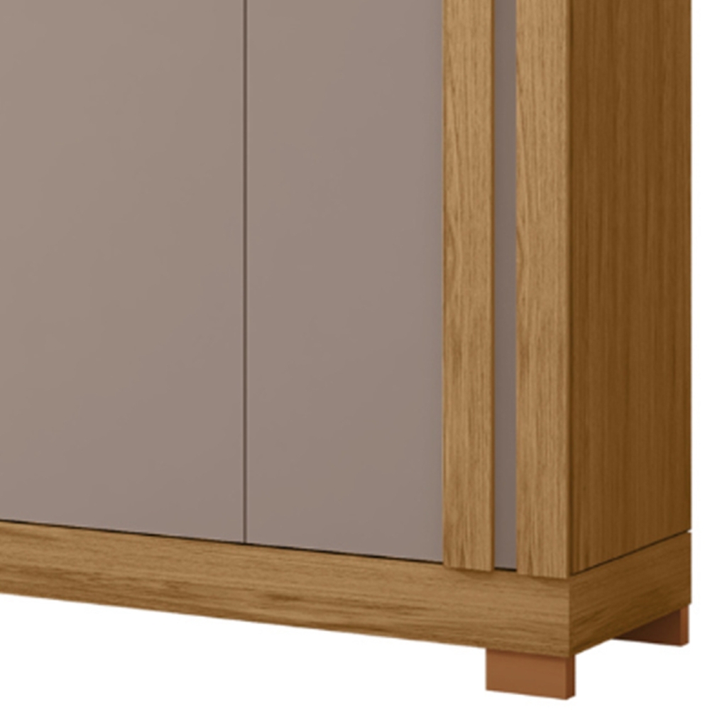 Guarda Roupa Casal 230cm Com 6 Portas Brasid Mel/Cacao C01 - Mpozenato
