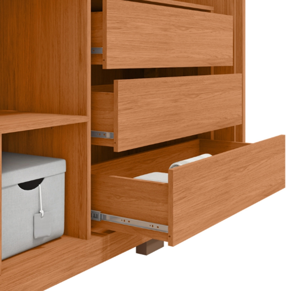 Guarda Roupa Casal 245cm Com Espelho Sabin Freijó/Off C01 - Mpozenato